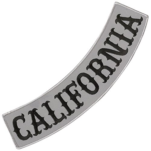 VEGASBEE® California Embroidered Iron-On Patch Biker Jacket Rider Vest Bottom Rocker 12
