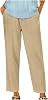 cllios Women Cotton Linen Pants Wide Straight Leg Pants Casual Ankle Length Pants Elastic Waist Pants Trousers with Pockets