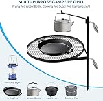 Stanbroil Fire Pit Campfire Grill Grate, Stainless Steel Swing Cooking Stand BBQ Grill, Portable Campfire Barbecue Rack for Outdoor Open Fire Cooking Camping