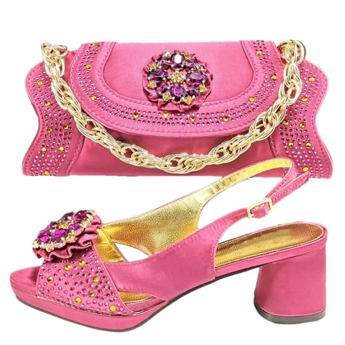 Chaussures de fête nigériane et sac assorti pour mariage élégant
