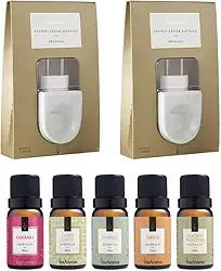 Kit 2 Aromatizadores Elétricos mais 5 Essências Via Aroma - Sortidas