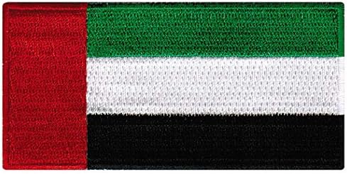 Cypress Collectibles - United Arab Emirates Flag Patch - Premium Embroidered Appliqué - Middle Eastern Country Iron On Patches - Dimensions: 3.5" x 1.75"