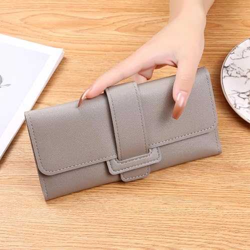 Image of Kraptick Women's Wallet -Stylish and Compact Purse Clutch Wallet for Women, Stylish Card Coin Holder, Debit Card Holder, Money Organizer and Travel Wallet for Women with 13 Slots (Light Gray)