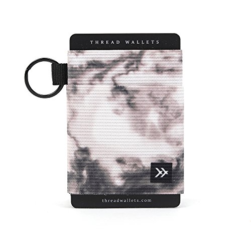 Thread Wallets Women's Elastic Card Holder Wallet, Marble, One Size