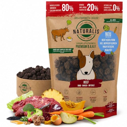 Naturalis Smart 80 Barf Trockenbarf Hundefutter 500 g Rind Alleinfuttermittel ohne Zusätze getreidefrei sojafrei glutenfrei 100% Natur - schonend luftgetrocknet