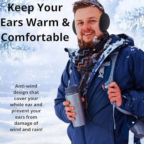 eyegla mens ear muffs foldable winter earmuffs fleece warm ear warmers adjustable ear muff