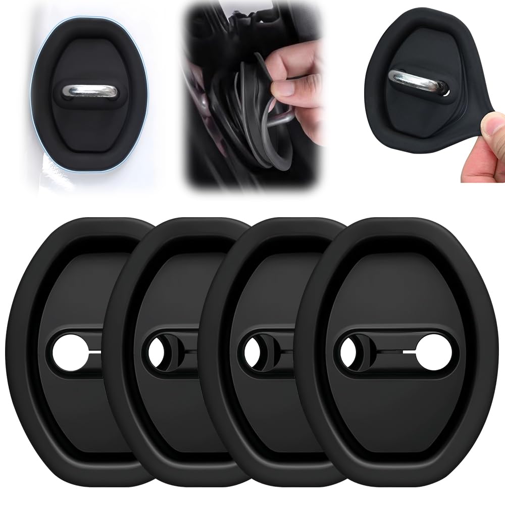 Car Silicone Door Latch Protective Cover 2025 Upgraded Silicone Car Door Lock Cover Universal Automotive Exterior Accessories for