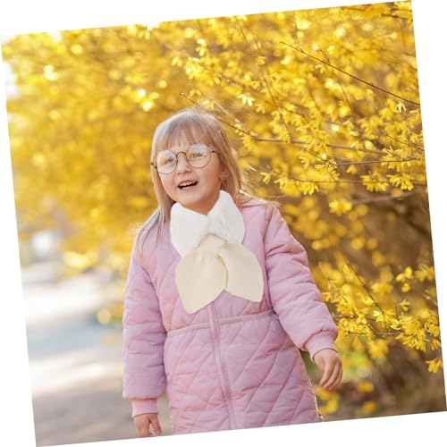 Bufanda de felpa para niños y calentadora de cuello infantil pack beige 2