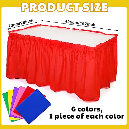 Jupe de table jetable plastique nappe plissée réutilisable pour table rectangulaire Mixweer - 3