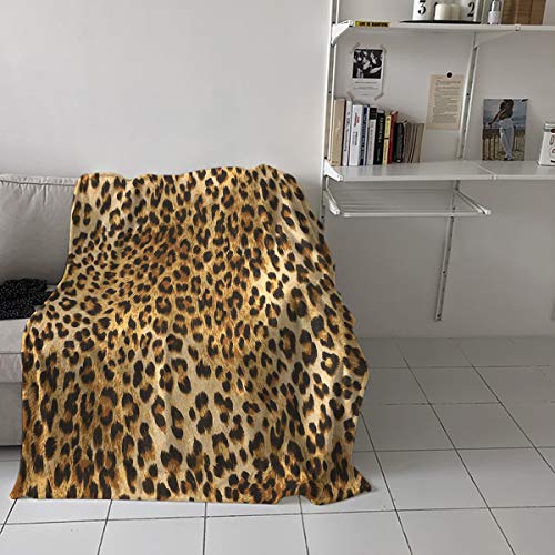 Greaben Super Soft Bed Blanket Flannel Fleece Throw-Blankets For Women Men,Elegant Leopard Prints,Twin Size Blankets For Bedroom Living Room Bed Sofa Couch,39X49Inch #TOP3