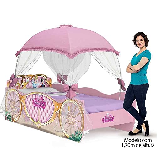 Cama Infantil Princesas Original Disney Star com Dossel Pura Magia