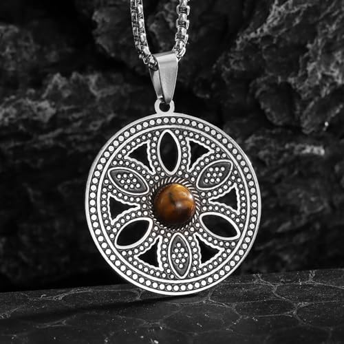 Collier fleur en acier de synthèse style rétro et chic pour un look intemporel - 4