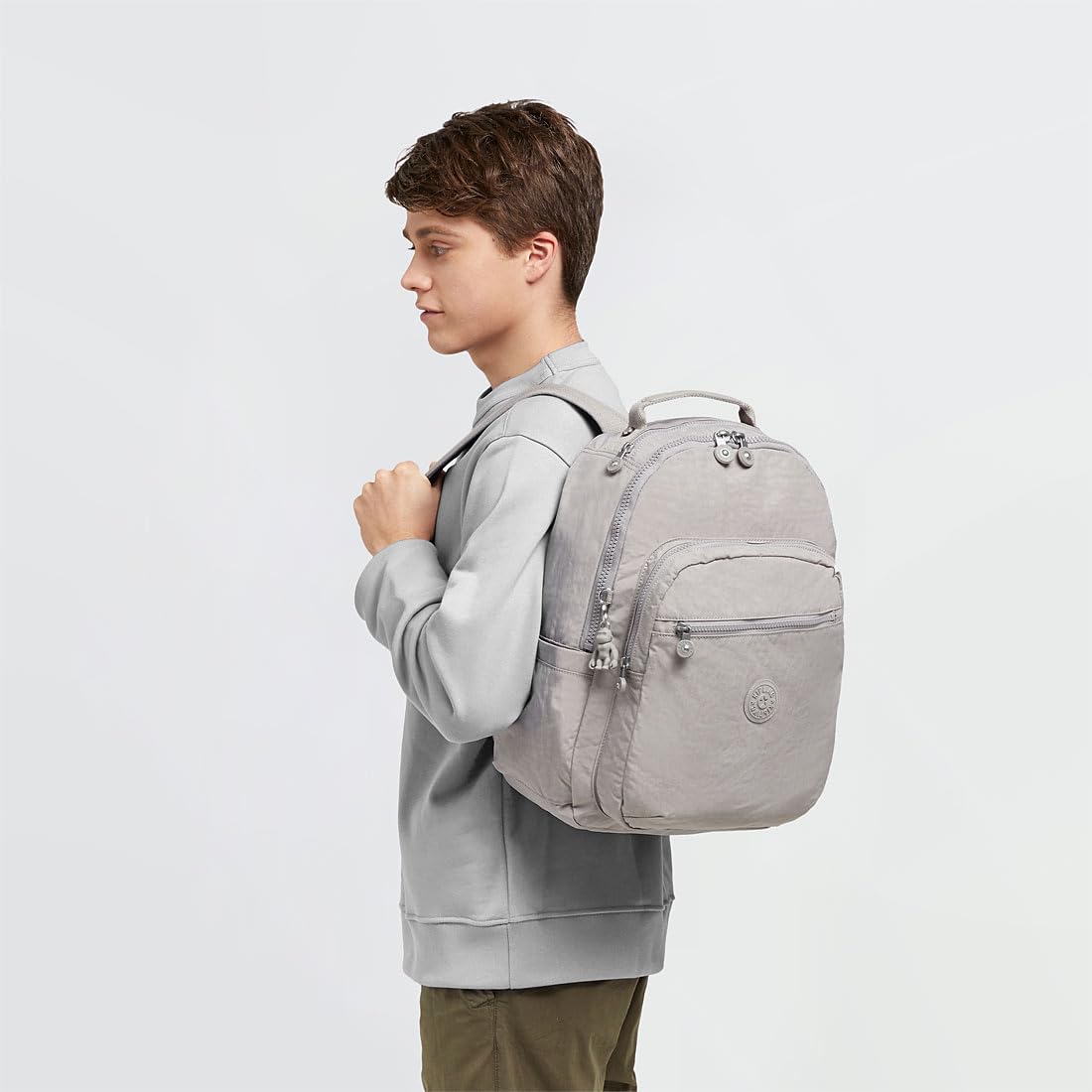 Kipling SEOUL Duży plecak, Grey Gris (Szary)