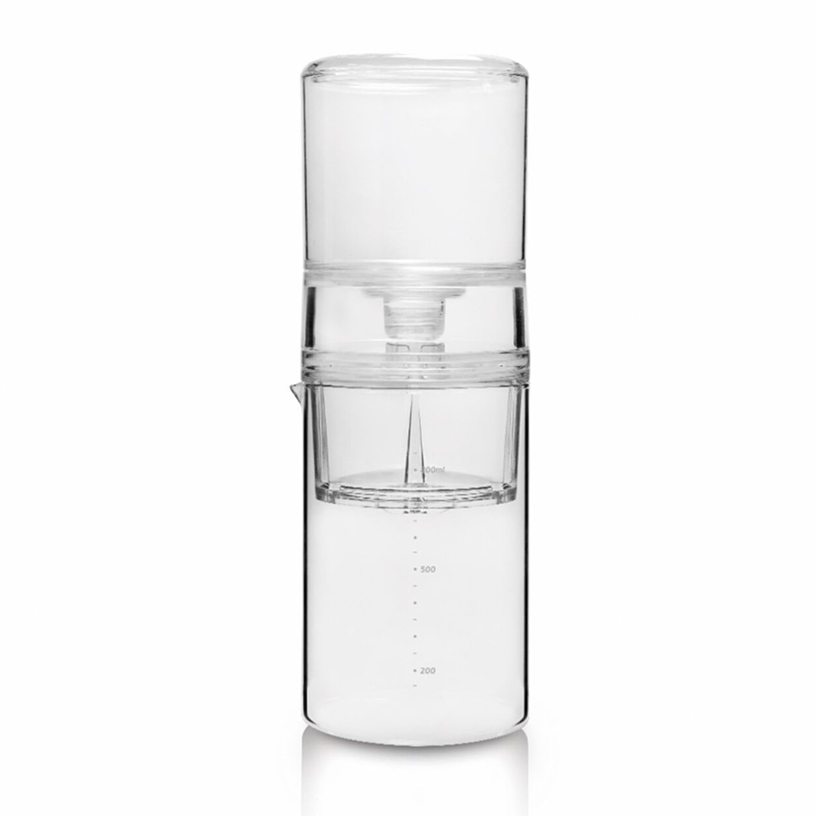 Cafetera Cold Brew, flujo de goteo ajustable, cafetera helada y té, 600 ml, extraíble y lavable, 2-4 tazas para oficina en casa