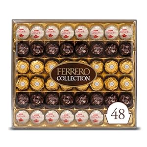 Ferrero Rocher Collection, Fine Hazelnut Milk Chocolates, 48 Count, Assorted Coconut Candy and Chocolates, Perfect…