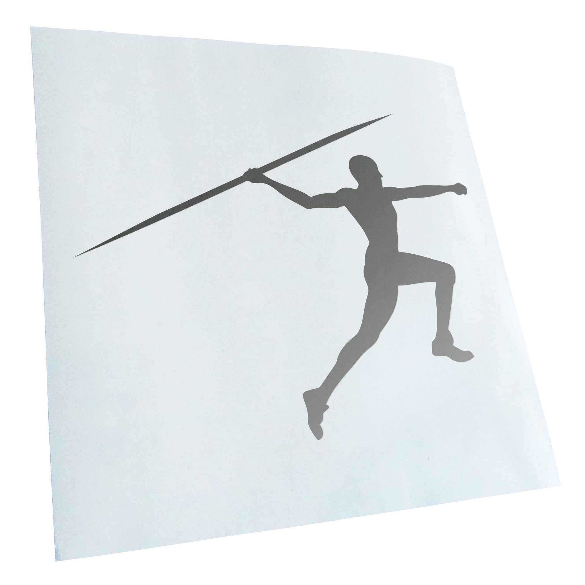 Kiwistar - Car Sticker - Spear Thrower - Silver - 40 x 31 cm - Rear Window Car Sticker Weatherproof for Car Truck Moped Truck - Sticker Exterior Self-Adhesive Tuning Accessories for Window Vehicle