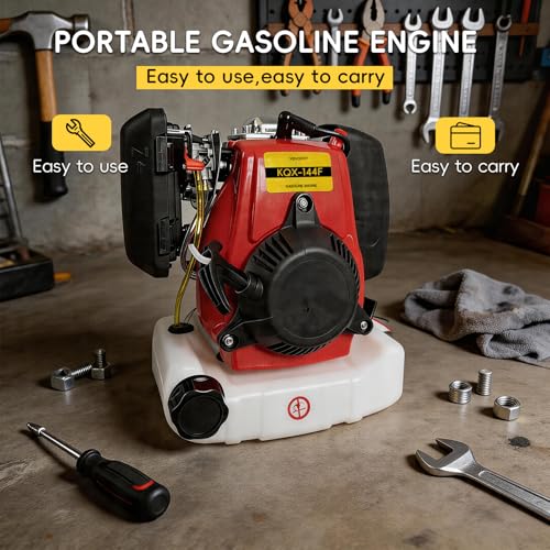 VEVIVOOVY 53cc 4-Stroke Petrol Engine Motor,144F 1500W 6800RPM Pull Start Single Cylinder Air Cooled Replacement Motor Engine with Fuel Tank for ATV, Scooters, Mini Bike, Mini Choppers by VEVIVOOVY - Image 3