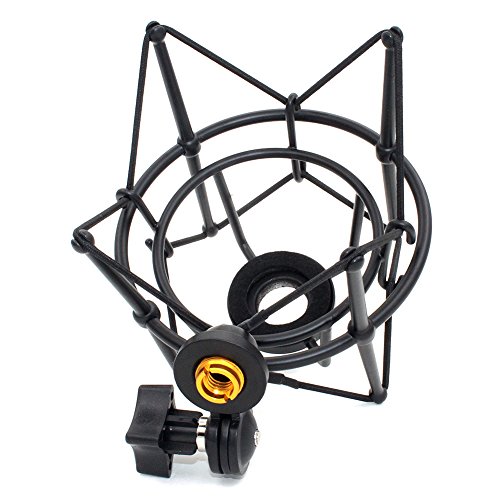 Weymic® Wms-1 Black Universal Microphone Shock Mount For B-Spark Mic, Atr2500-Usb,Metal Construction With Stand Arm Adapter #TOP4