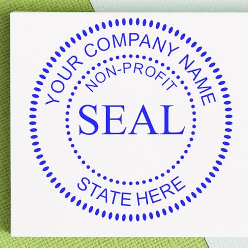 Custom Self-Inking Non-Profit Seal Stamp - 1-5/8 Personalized Seal Press for Business Documents - Ideal for Executive Assistants - Create Professional Impressions with Custom Embosser