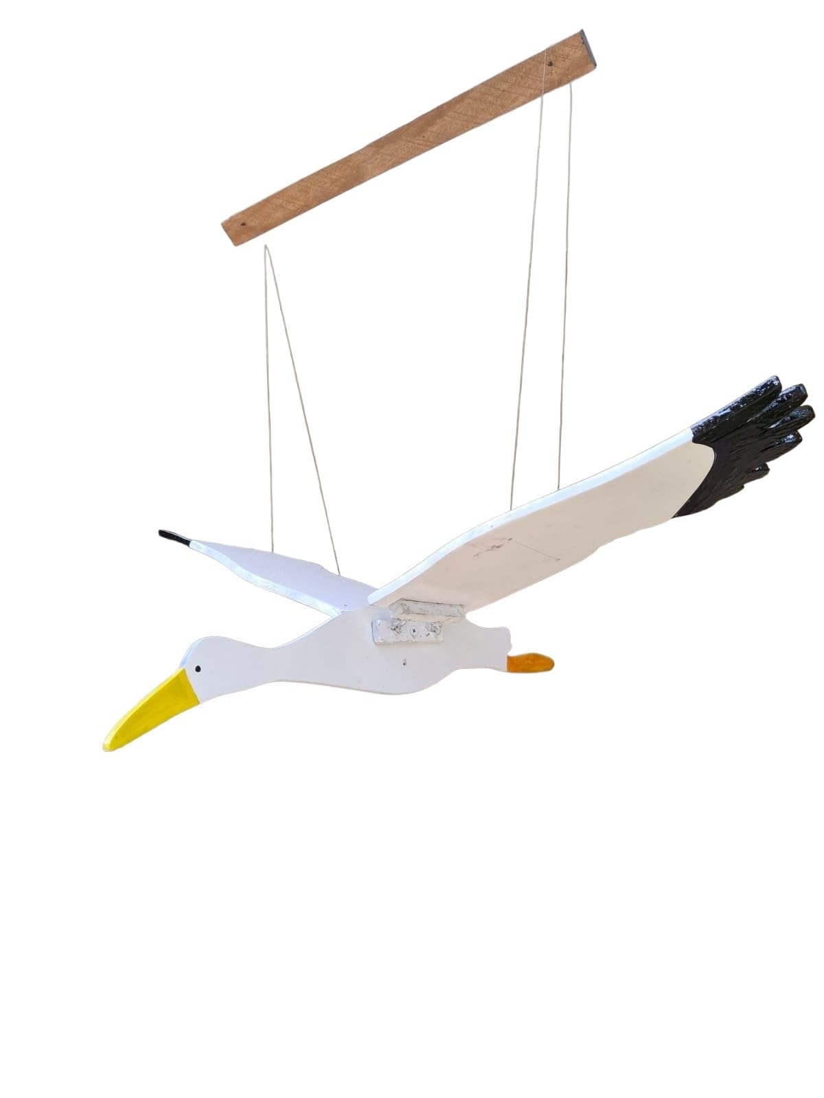 Seagull Bird Wind Movement Sculpture, HDHMR, 17x15 inch | Handcrafted wind-powered seagull sculpture. Material: HDHMR-image-11