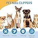 TULAMORIY Hunde und Katzen Krallenschere aus Edelstahl, Edelstahl-Krallenschere mit Feile, Mit ergonomischem Grif, Präzise Krallenpflege für Haustiere