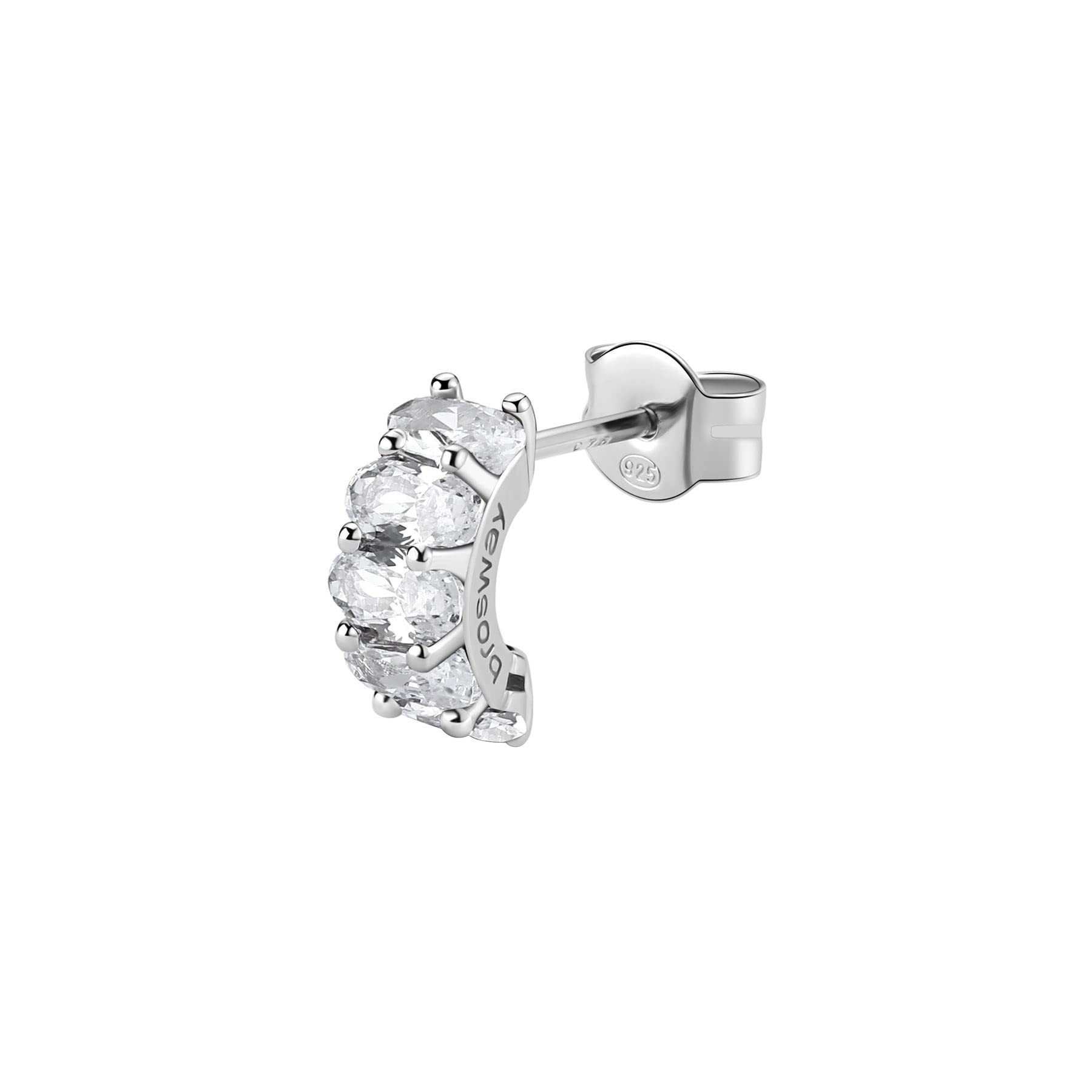 BROSWAY FANCY ORECCHINO A CERCHIO SINGOLO ARGENTO E ZIRCONI