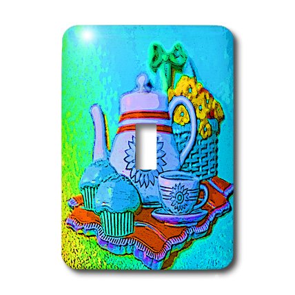 Couvercle interrupteur illustré pot à thé idée cadeau originale pour la maison