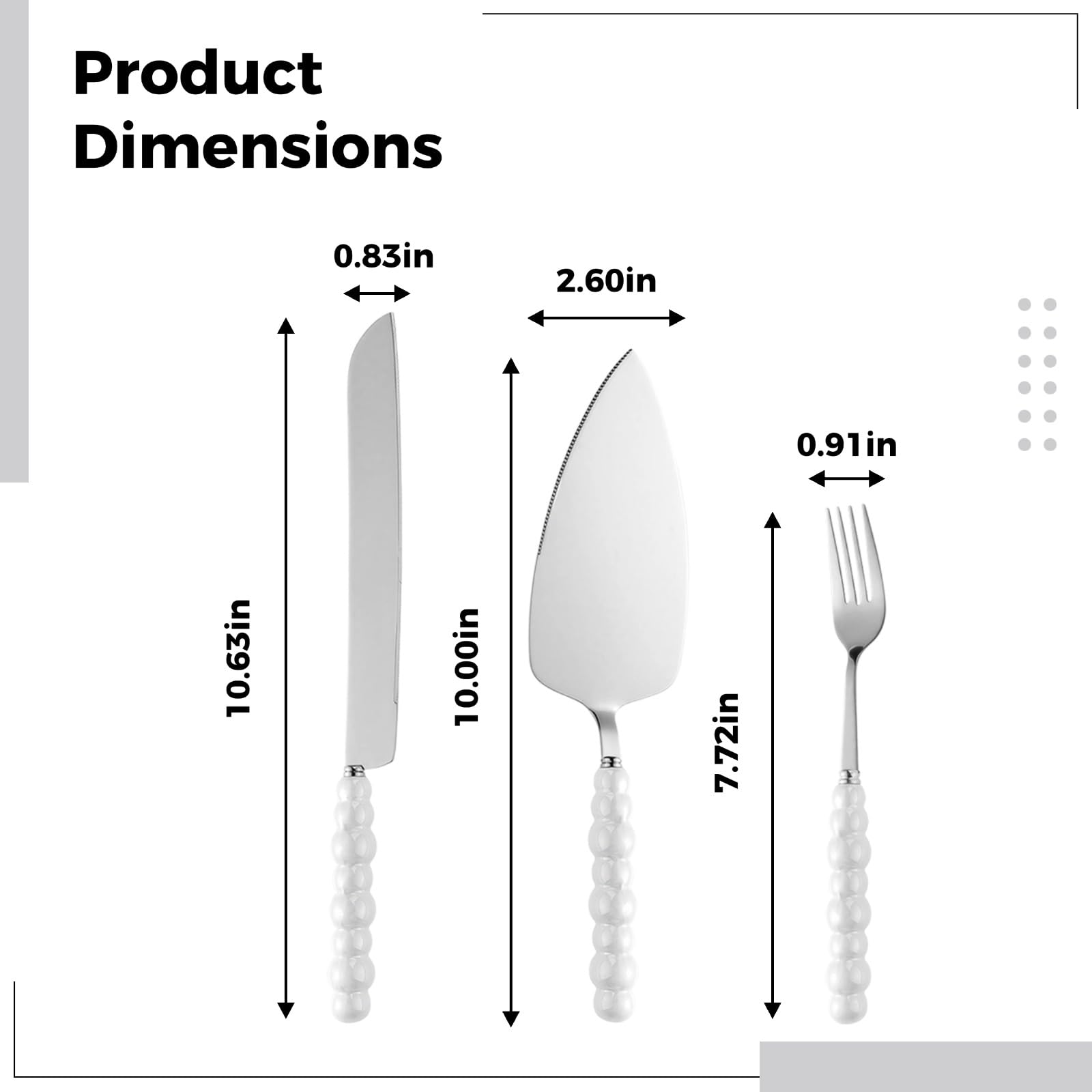 Service à découper le gâteau, 4 pièces, couteau à gâteau, pelle de service et fourchettes en acier inoxydable, manche en plastique, finition miroir, pour mariage, pain, pizza, pâtisserie, cuisine
