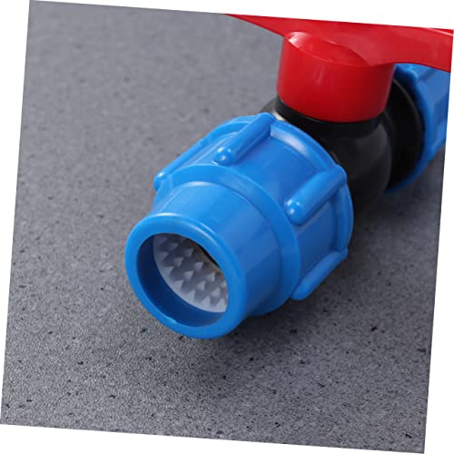 OUNONA 2 STK 3/4\ Kunststoff Kugelhahn Absperrhahn Kugelventil Wasserventil Absperrventil für Garten Aquarium Durchfluss Stecker Rohr Bewsserung Schlauchleitungg