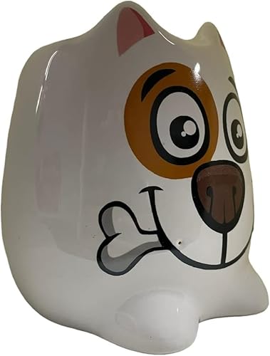 Caneca de Porcelana 3D Cachorro com Orelhinhas e Osso - 350ml