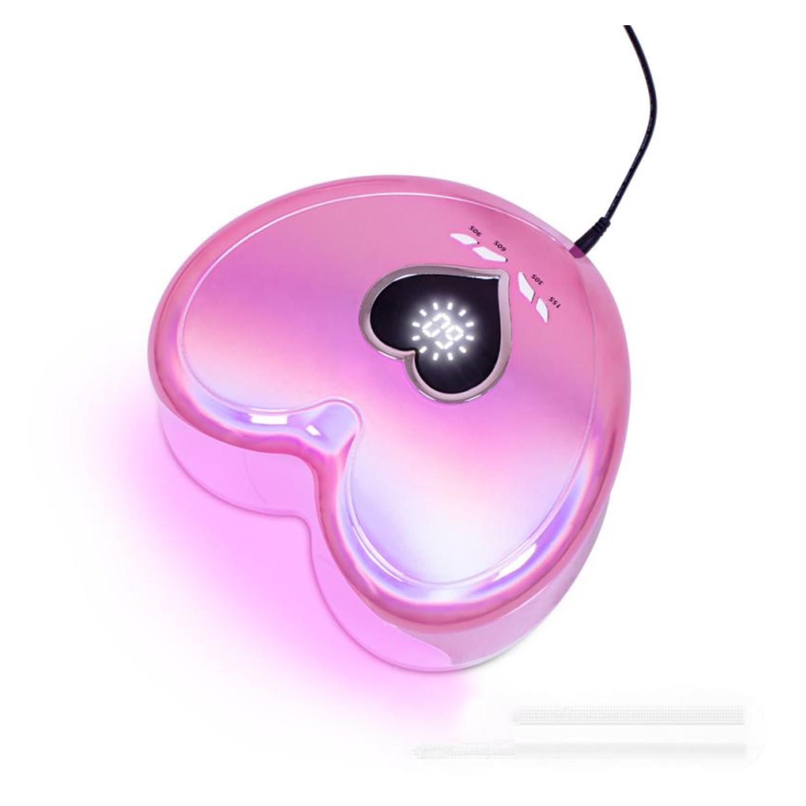 Lampa UV do Paznokci, Lampa LED UV do paznokci 96 W Lampa UV/LED do suszenia paznokci Manicure Kształt serca Profesjonalny lakier do paznokci Lampa susząca Maszyna Szybkie wysychanie Wszystkie lakiery