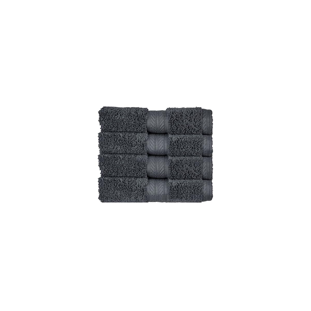 Christy New Ash Grey Renaissance 4 Face Cloths Set | Ash Grey | 100% Egyptian Cotton | Luxuriously Soft And Super Absorbent | 675 Gsm | 4 Wash Cloth Flannels