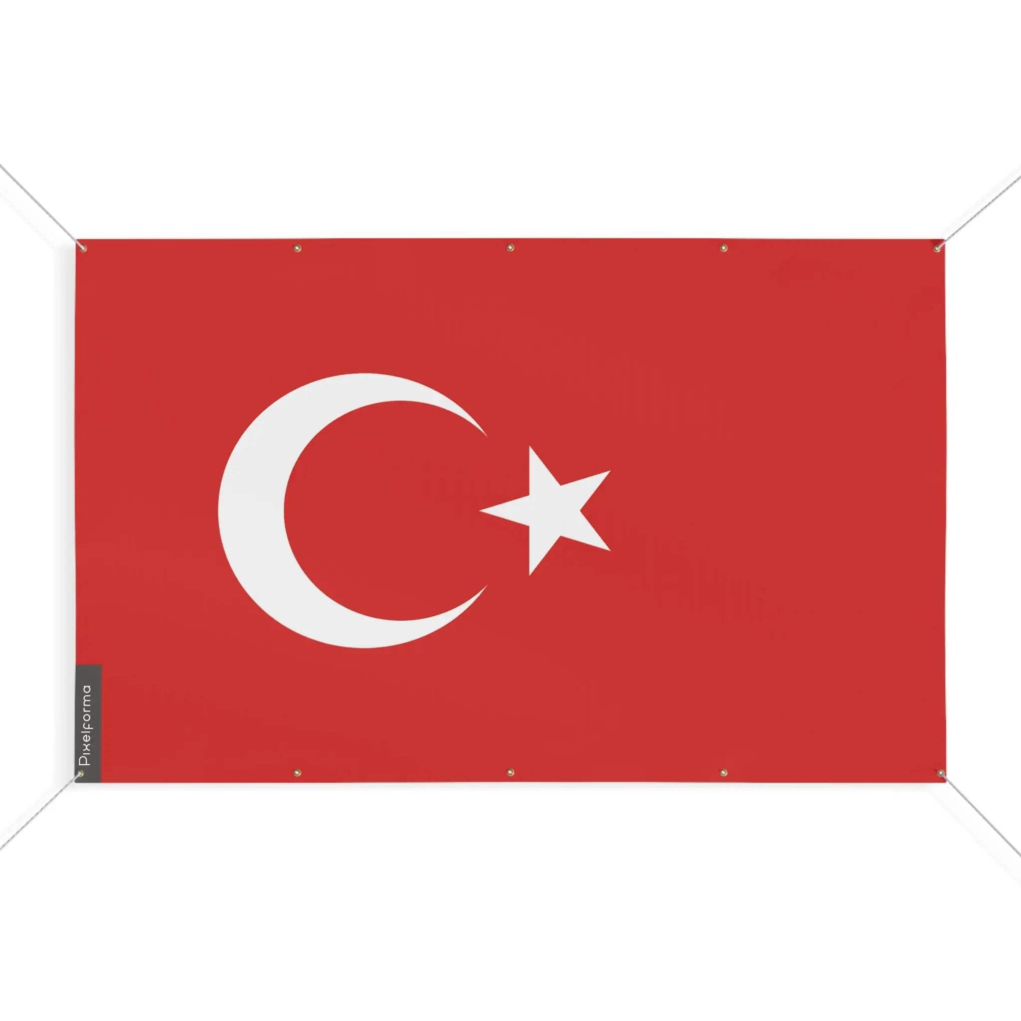 Drapeau Turquie 120x180 cm avec 10 oeillets de fixation modèle S - 3