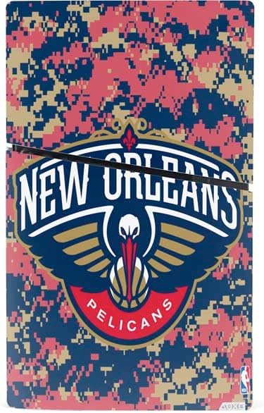 Skinit Decal Gaming Skin Compatible with PS5 Slim Digital Edition Bundle - Officially Licensed NBA New Orleans Pelicans Digi Camo Design