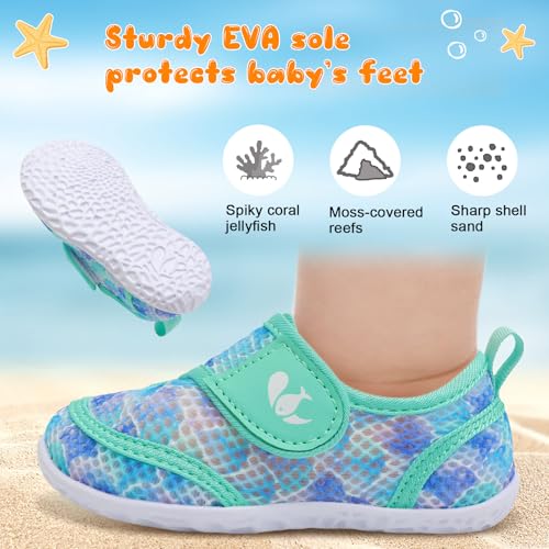 Image of FEETCITY Toddler Water Shoes Boys Girls Swim Shoes Quick Dry Kids Aqua Socks Barefoot for Beach Swimming Pool