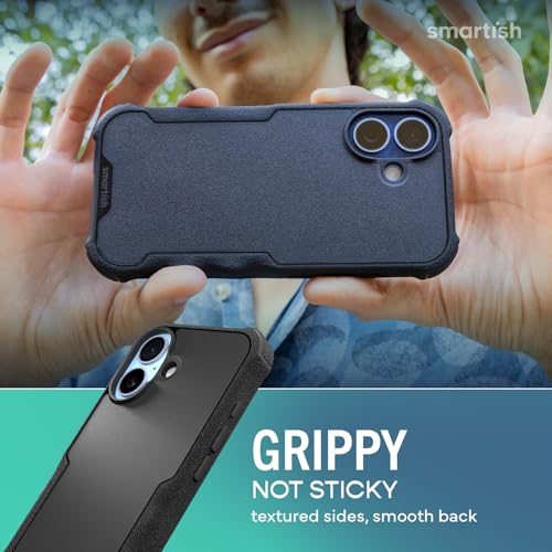 Image of Smartish iPhone 17 MagSafe Case - Gripzilla Protective Magnetic Case for Men [Rugged + Tough] Military Grade Heavy Duty Grip Armor - Drop Tested for iPhone 17 - Black Tie Affair