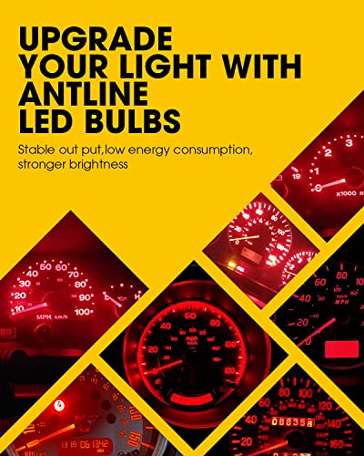 Antline T5 37 74 2721 PC74 PC37 LED Bulb Rojo Pack de 10 miniatura 7