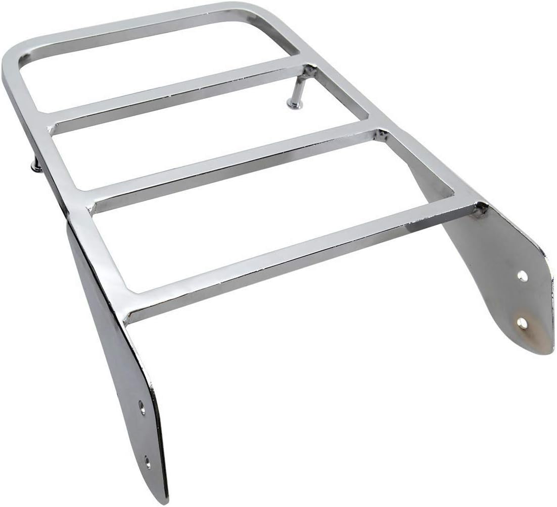 Mingting Chrome Sissy Bar Luggage Rack Bracket Compatible with Yamaha VStar 400 V Star 650 V-Star 1100 Classic XVS Dragstar XVS 1100 (2000-2011)