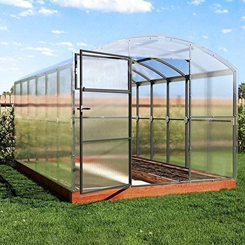 Serra Da Giardino KANWOD 3x2x2m Con Base Acciaio, 6 Finestre E Porta - Film UV4 140g/m² Per Orto - Foto 11