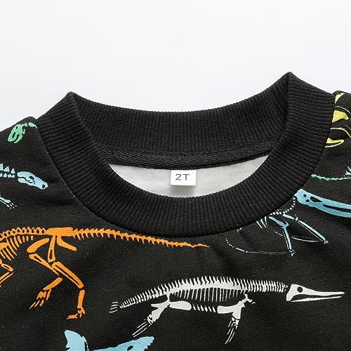 Image of Popshion Toddler Boys Sweatshirt Cotton Lightweight Kids Winter Warm Sweater Crewneck Pullover Tops