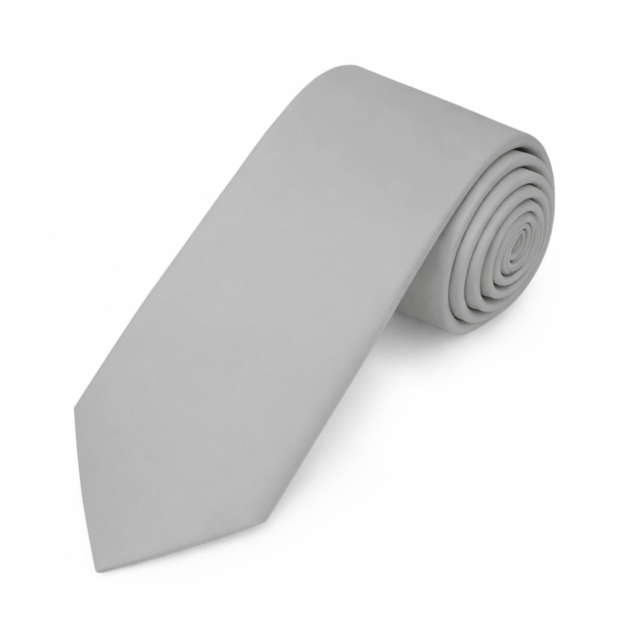 Jacob Alexander Men's Slim Width 2.75" Solid Color Tie