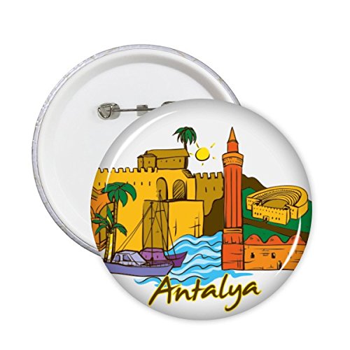 Badge Antalya XL avec illustration exclusive pour customisation de vêtements et sacs