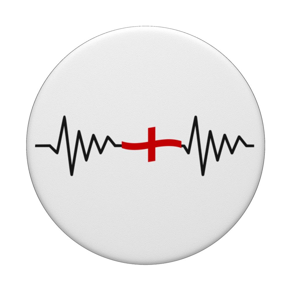 England Flag for English Men Women Kids King's Day PopSockets Swappable PopGrip, Black - Image 3