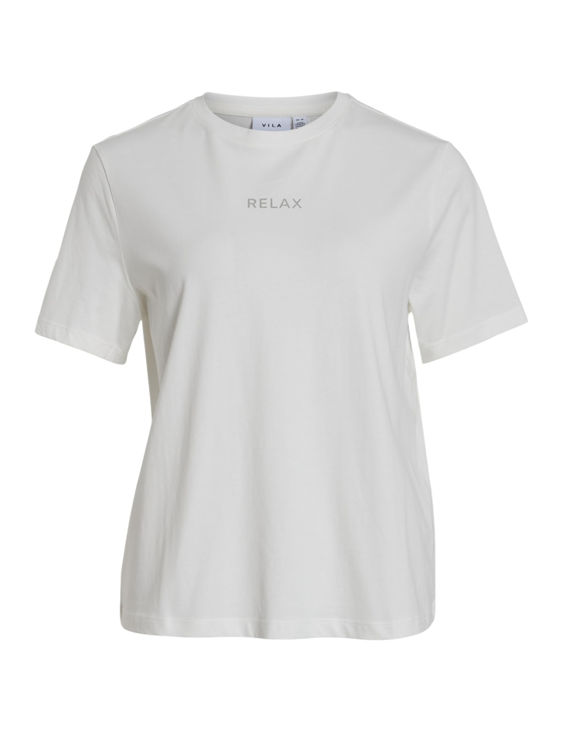 Vila Visybil Relax O-Neck S/S T-Shirt, Snow White, L