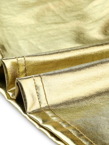 Image of Allegra K Women's Metallic Sleeveless High Waist Club Party Disco Holographic Dress