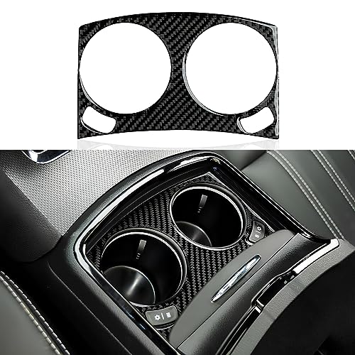 Image of Car Front Water Cup Holder Decor Decals for 2011-2023 Chrysler 300 / 300C / 300S / Limited /Touring /Base Accessories Carbon Fiber Stickers