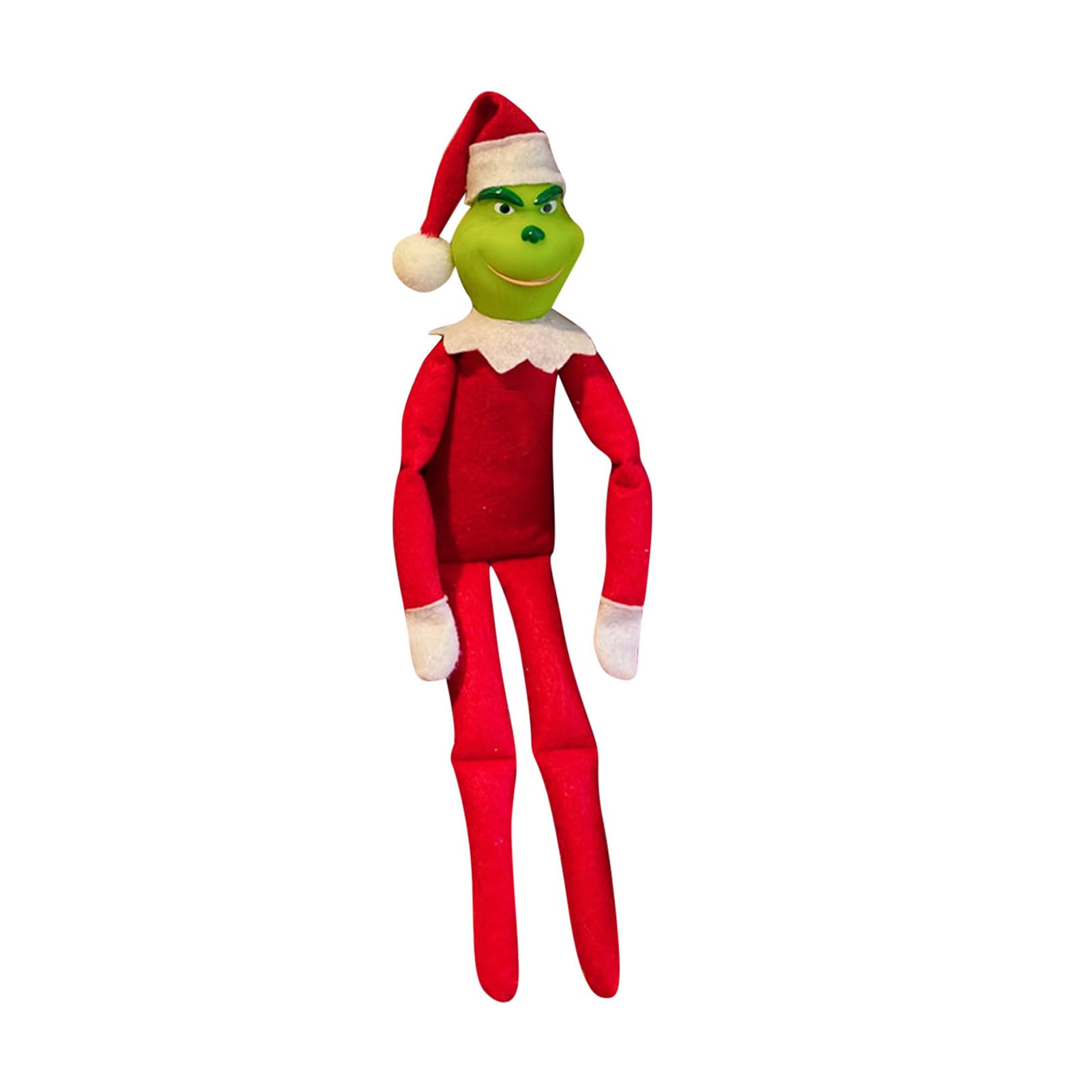 Christmas Elf Plush Doll Toys, 24cm Christmas Stuffed Doll Red Green Monster Plush Toy Christmas Decorations for Xmas Gifts