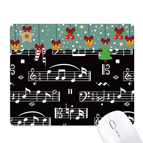 Tapis de souris blanc notes de musique noir, le cadeau de Noël idéal