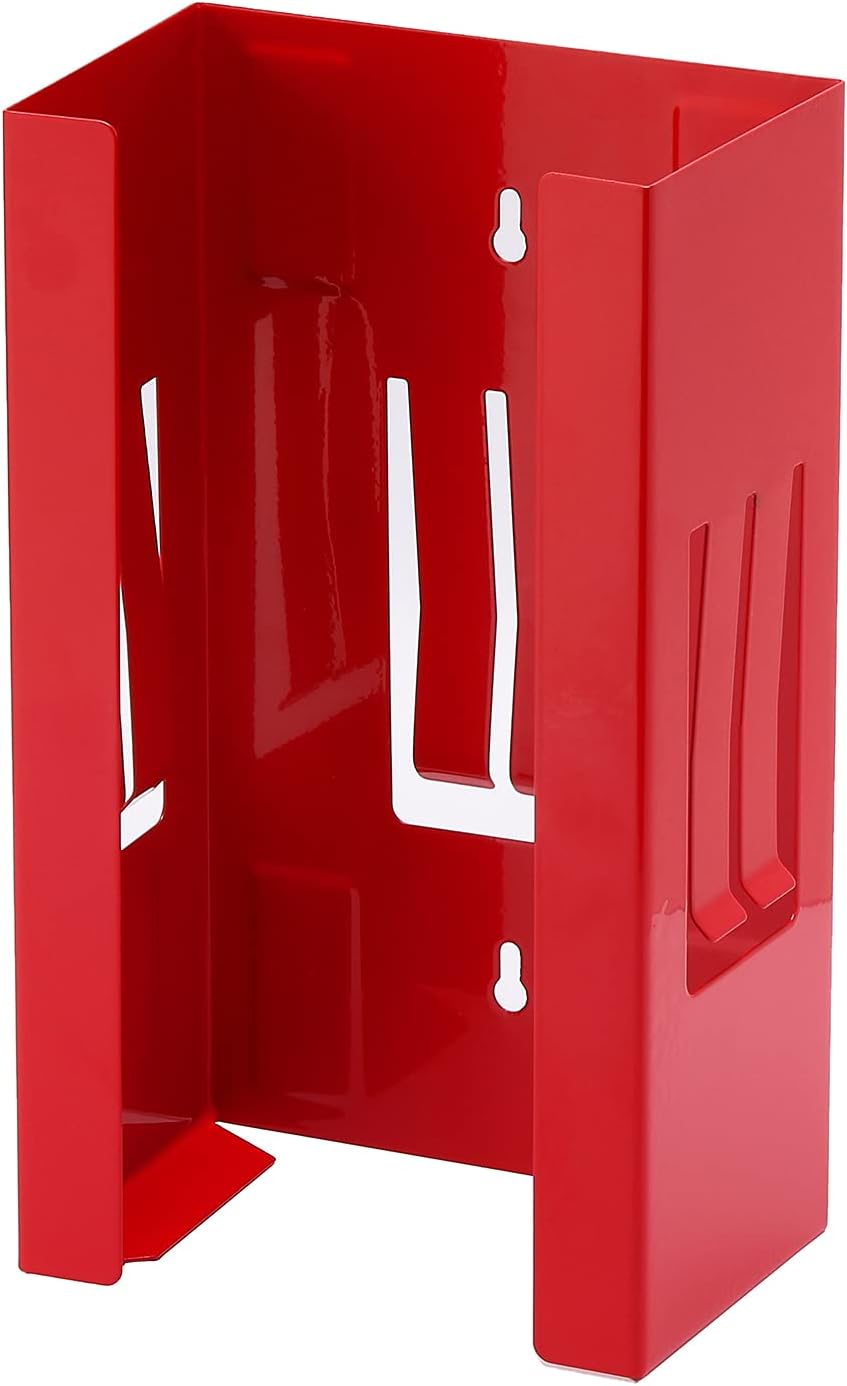 CASOMAN Magnetic Glove/Tissue Dispenser, 8LBS Capacity, Red Glove Dispenser Wall Mount, Glove Box Holder, Glove Holder for Wall Mount, Magnetic Glove Box Holder