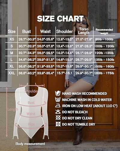 Image of MANGOPOP Women's Scoop Neck Long Sleeve Stretchy Basic Bodysuit Jumpsuits